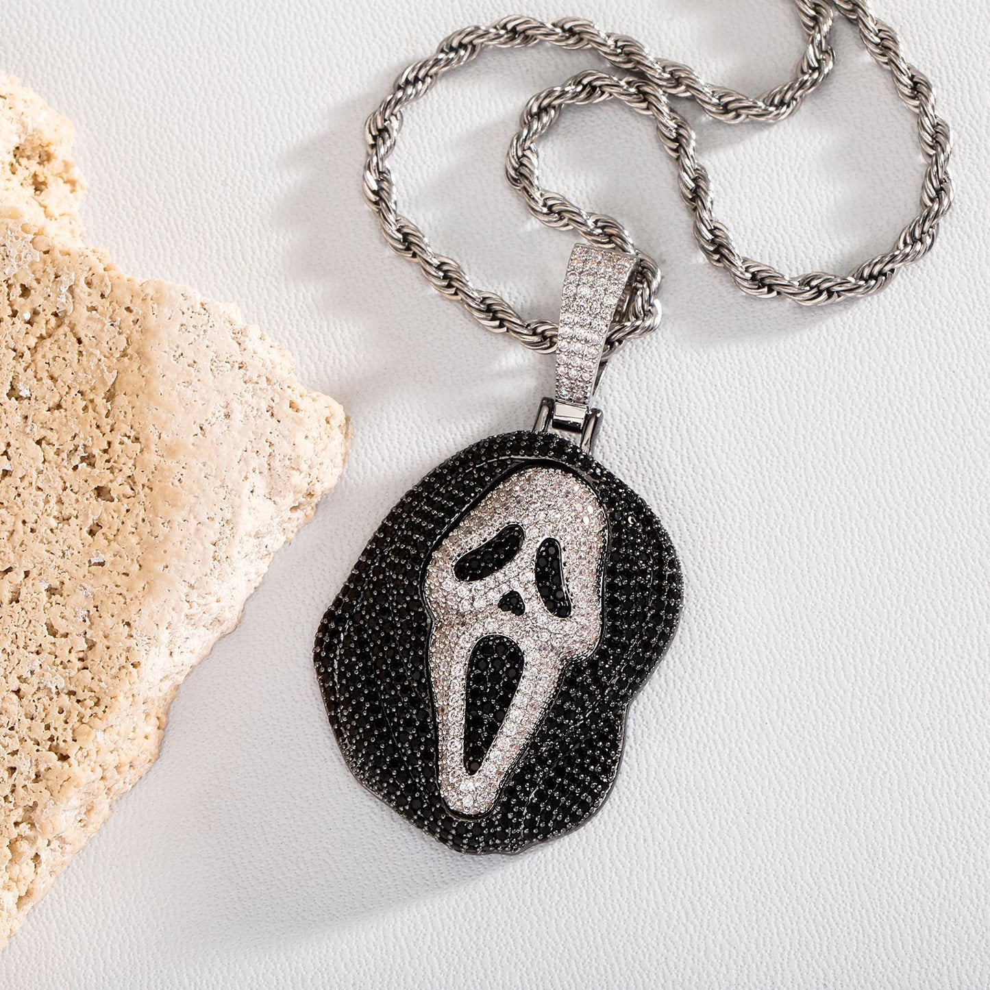 Ghost Ghost personalized hip-hop pendant full of zircon large necklace accessories