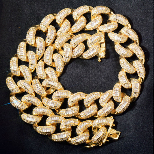 20MM ladder square Cuban chain, a must-have for hip-hop