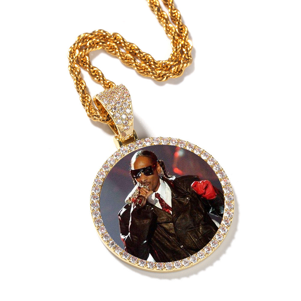 Christmas gift hip hop photo pendant zircon full diamond pendant commemorative gift