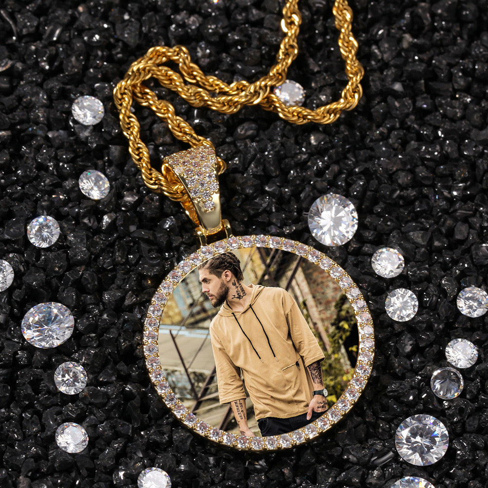Christmas gift hip hop photo pendant zircon full diamond pendant commemorative gift